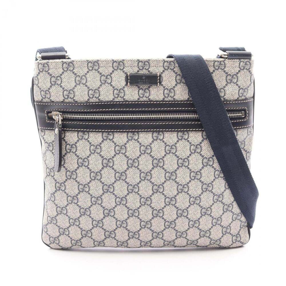 GUCCI Cream Coated Canvas Shoulder Bag - Picture 1 of 7